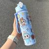 Cute Children's Straw Cup High Value Student with Rope Water Cup