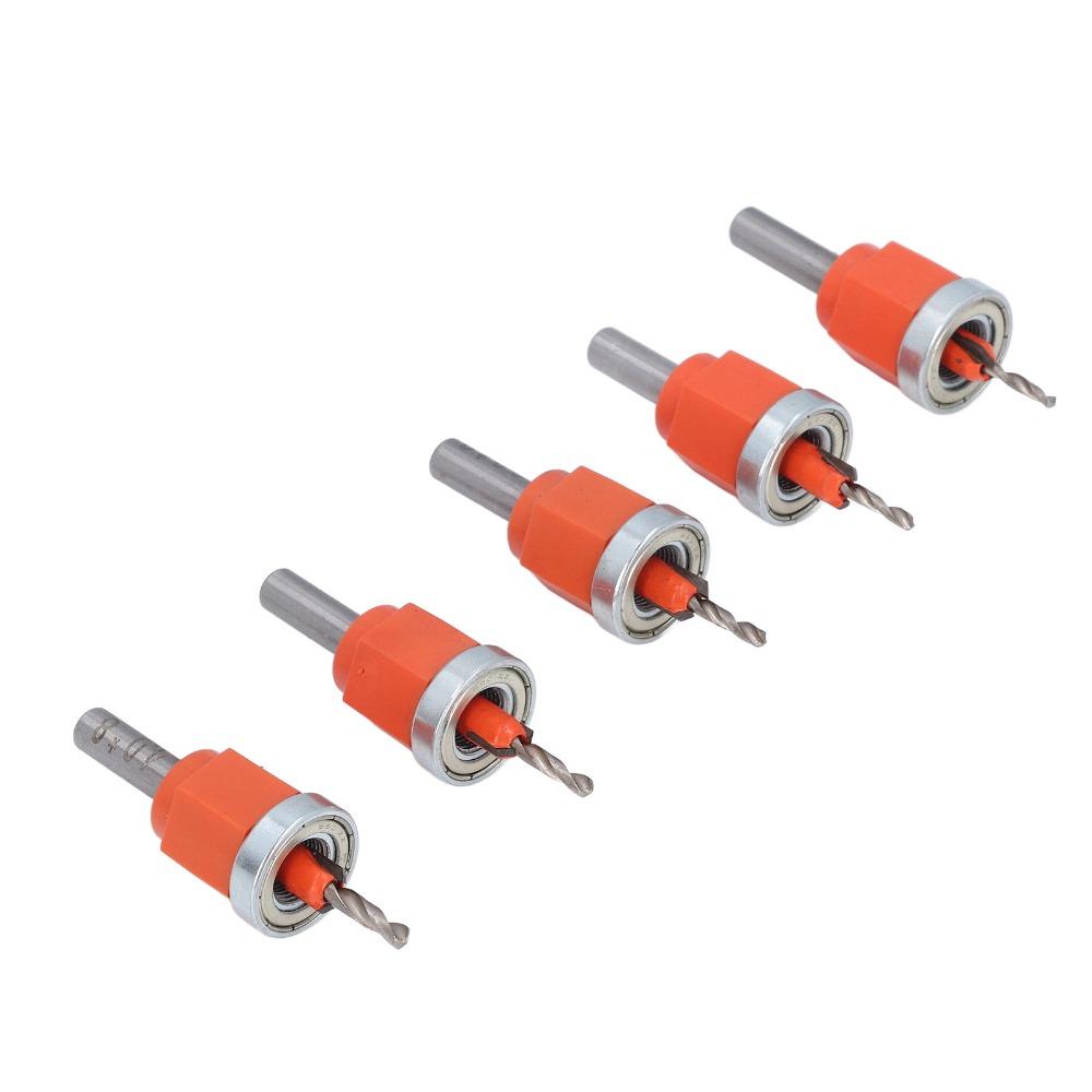 5pcs High Speed Steel Adjustable Depth Drill Bit Hole Opener Bit Set Woodworking Drilling