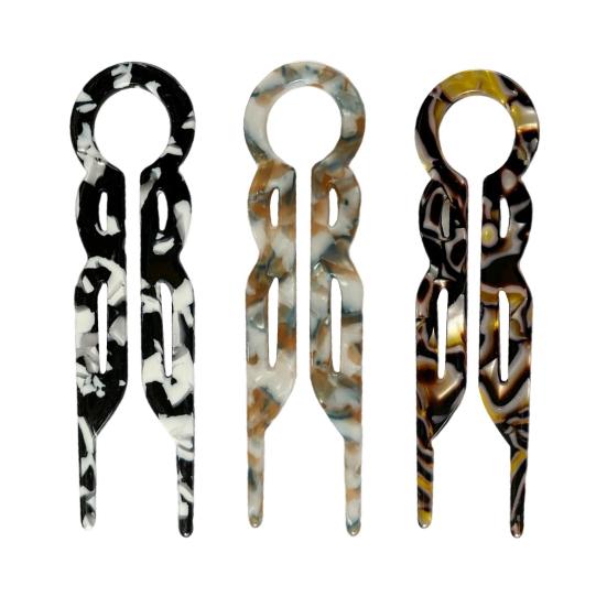 3 шт. ацетатная U-образная заколка для волос, легкая, нескользящая, длинная, густая, для волос, французская заколка для волос, аксессуары для волос для женщин и девочек