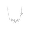 925 Sterling Silver Cherry Blossoms Pendant Necklace for Women Mnimalist Clavicle Chain Wedding Party Jewelry
