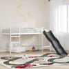 Kids Loft Bed with Slide White and Anthracite 107 x 200 cm