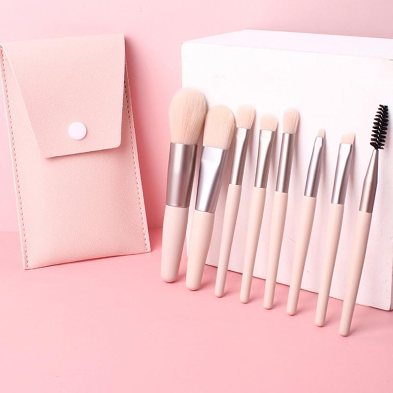 Набор из 8 мини дорожных портативных кистей для макияжа, кисть для растушевки, инструмент для макияжа