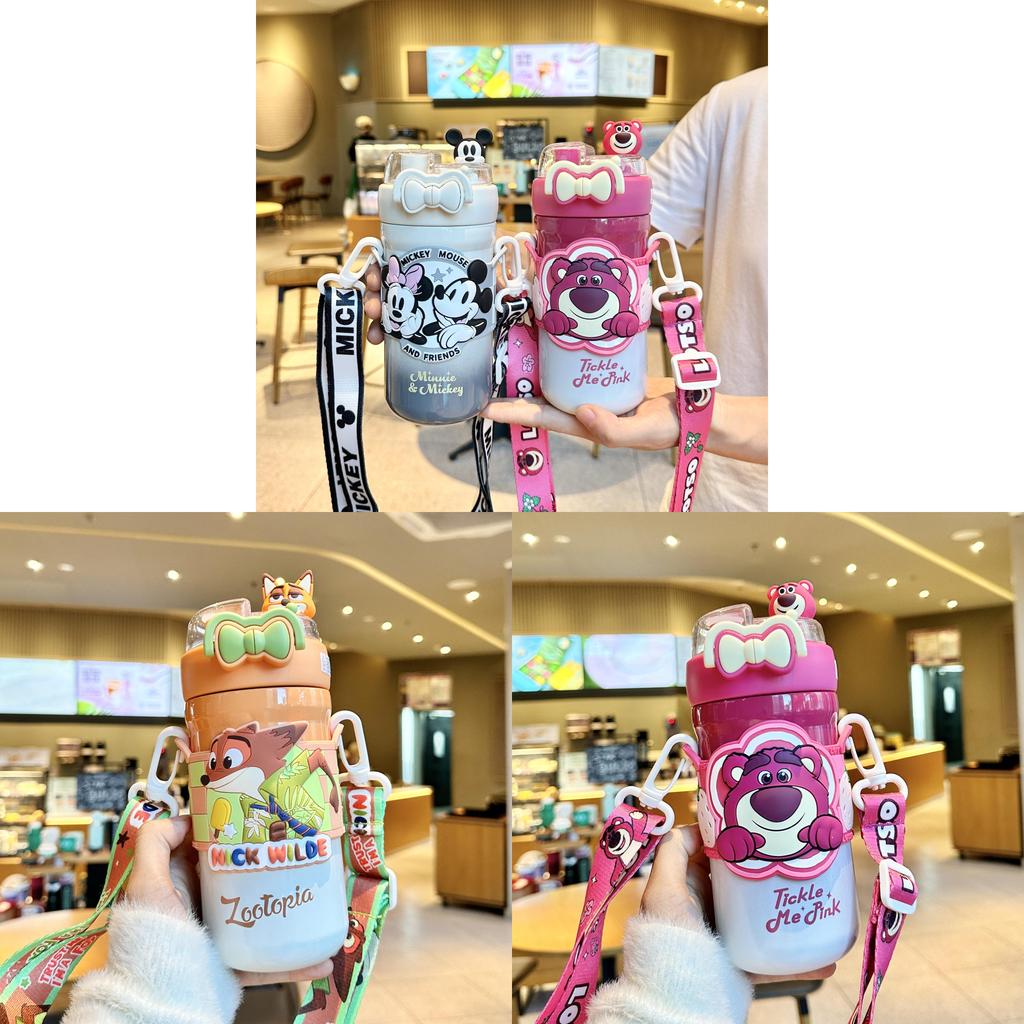 Zootopia Insulated Water Bottle With Straw Lock For Students And Commuters