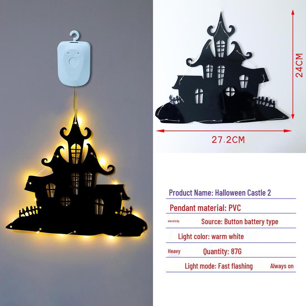 Halloween Pumpkin Ghost Hanging Lights for Indoor Wall & Window Decoration