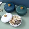 Candy and Nut Serving Container Round Plastics Food Storage Lunch Organizers Divided Christmas Snack Plate Dish Platter