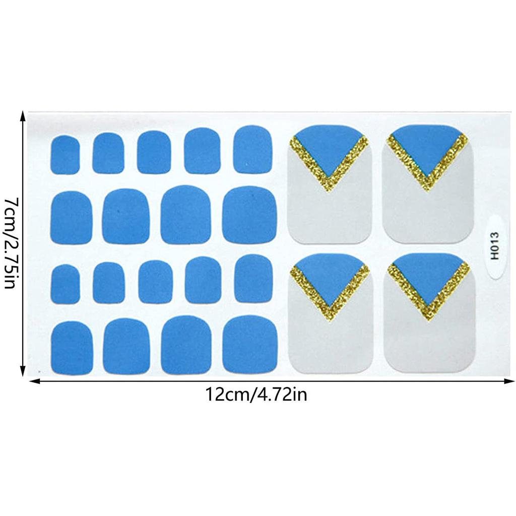Toe Nail Stickers For Summer Sandals Full Wraps Toe Nail Polish Sticke