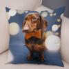 Mini Dachshund Cushion Cover Decor Pet Animal Pillowcase Sofa Home Children's Room Pillowcase