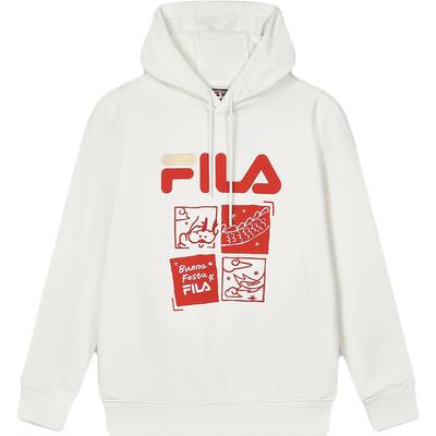 Fila Худи для парной носки серии Da Da Long на Новый год, унисекс, облачно-грибной-белый F11U419204FWT