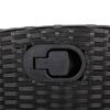 9 Piece Outdoor Dining Set with Cushions Black Poly Rattan