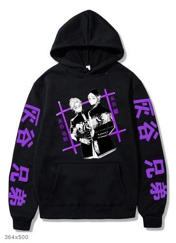 Anime Harajuku Printed Hoodie Autumn And Winter Fashion Men'S And Women'S Long-Sleeved Sweater Pullover