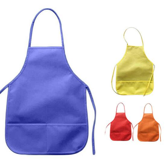 Детский карманный фартук из нетканой ткани, кухонный фартук для рисования, сделай сам, чехол для художественного класса