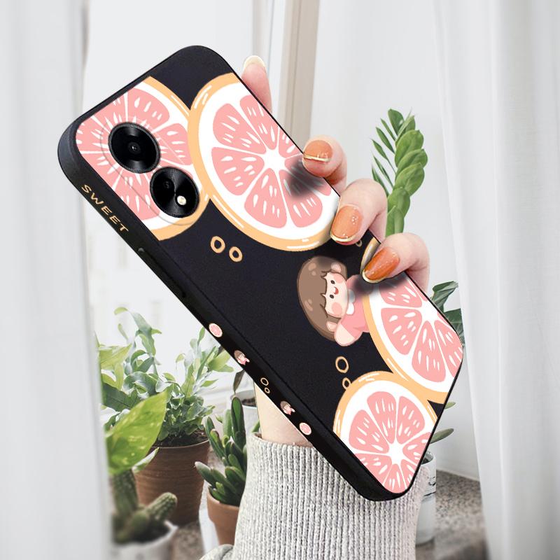 Чехол для телефона с мультяшным красочным узором и квадратным жидким силиконом TPU с полным покрытием для камеры, противоударный защитный чехол для OPPO Reno Realme