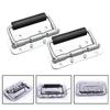 Metal Speaker Box Handle Easy Mount Black Spring Rubber Grip 4Pcs for Heavy Transport Flight Cases