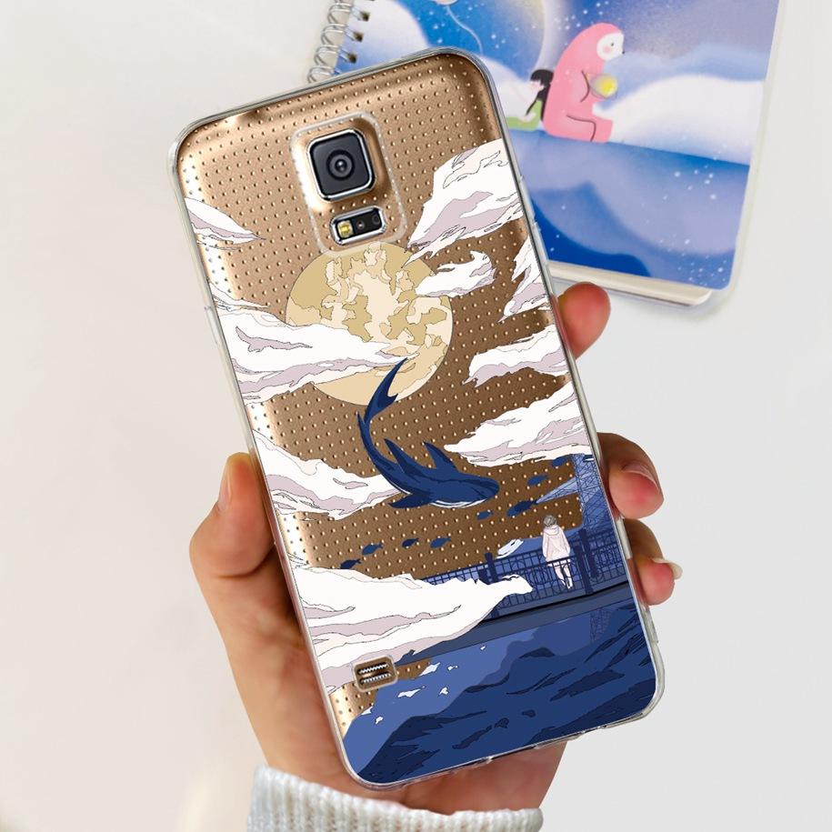 Чехол для Samsung Galaxy S5 G900F G900I i9600 S 5 Задняя крышка Крутой Рисованный Мягкий Силикон Прозрачный Чехол для Телефона Для Samsung S5 Neo Coque