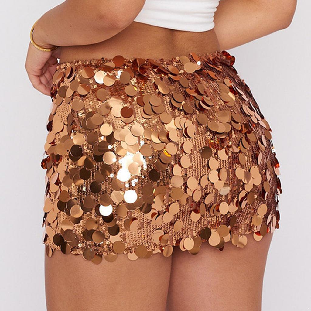 Женская блестящая мини-юбка с пайетками, с низкой талией, юбка в стиле хип-хоп, стильная карнавальная вечерние юбка для танцев, клубная одежда