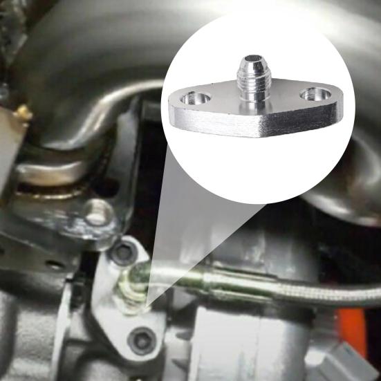 Flange Adapter Stable Wear Resistant Aluminium Alloy Turbo Oil Feed Line Flange Gasket Kit for T3 T4 T04E GT42
