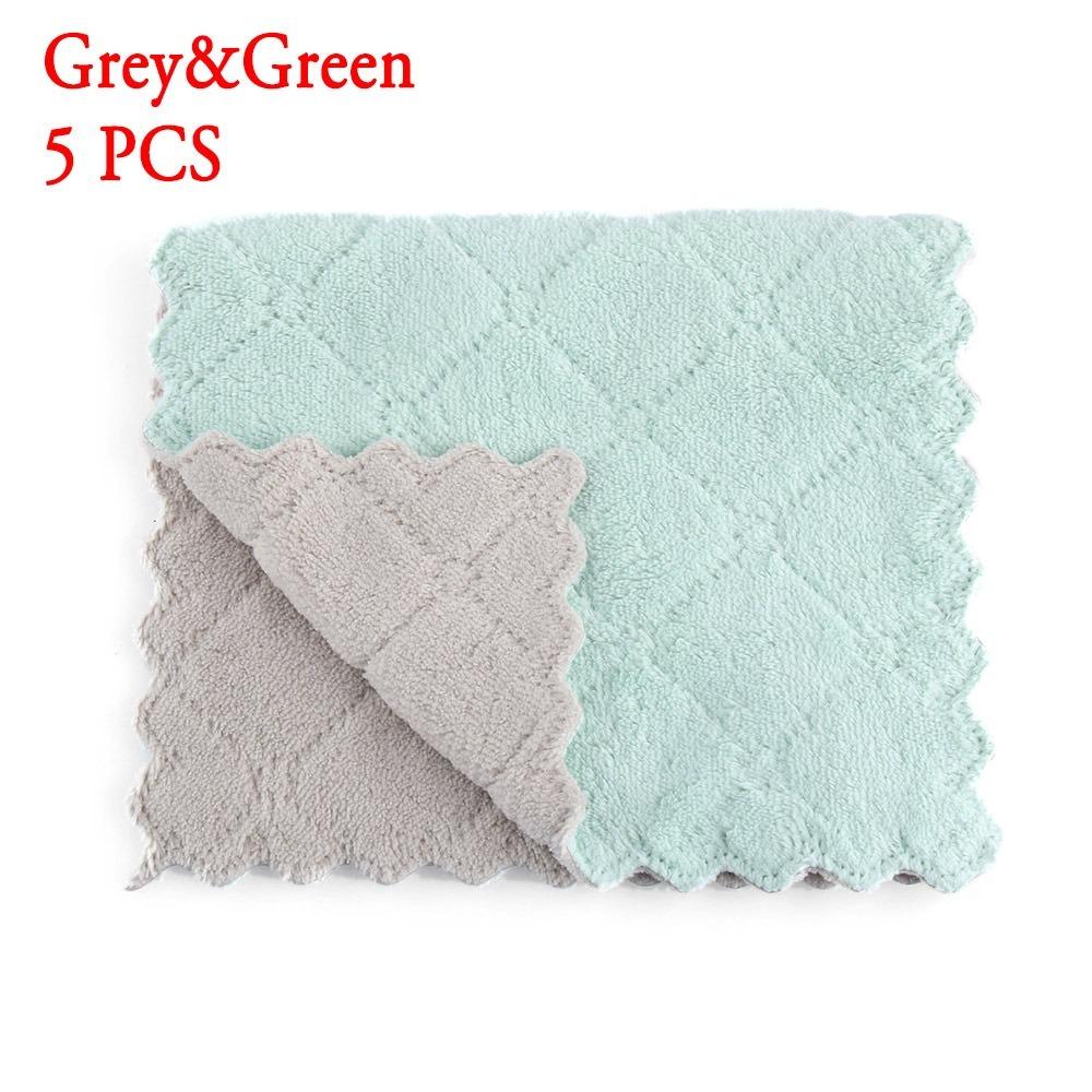 Tableware Household Microfiber Kitchen Scouring Pad Non-stick Oil Rags Clean Cloths Cleaning Towel