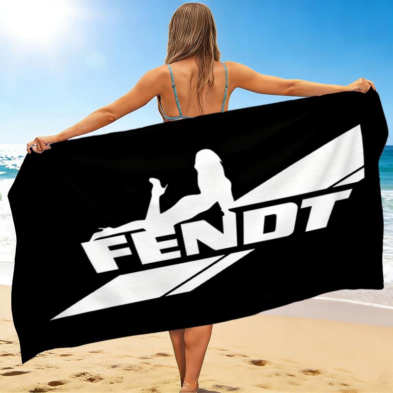 1Pc Fendt Logo Beach Towel, Quick Dry, Multi-Use for Beach Pool Gym Yoga Home Travel, Christmas, Halloween, Xmas Gift M928834