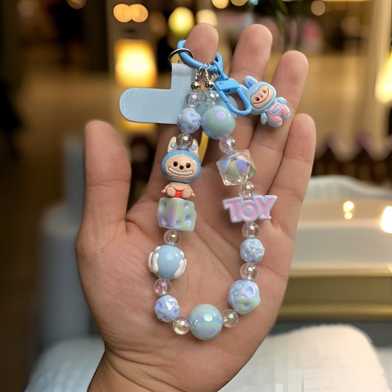 Бисерная расписанная вручную цепочка для мобильного телефона, брелок, креативная кукла, аксессуары Rabub, подвеска для сумки