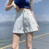Wowen Classic and Minimalist Fashion Versatile Black Female Ultra-high-waisted Thin Summer Loose Wide-legged Rolled A-line Denim Shorts Individuality