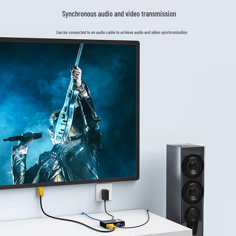 MT-viki 100-метровый удлинитель VGA на RJ45 с аудио