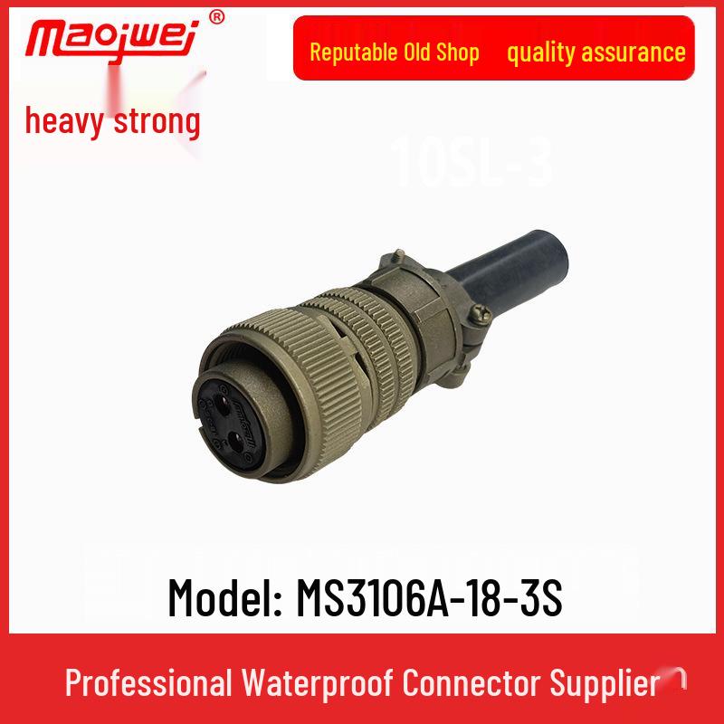 Heavy Duty 5015 2-Pin Male-Female Connector US Standard Plug MS3106A-18-3S Socket MS3102A-18-3P