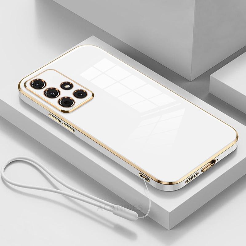 A 51 71 31 12 22 роскошный чехол-ремешок с покрытием из силикона для Samsung Galaxy A51 A71 4g A31 A12 A22 M51 M32 M53 M12 5g мягкий чехол