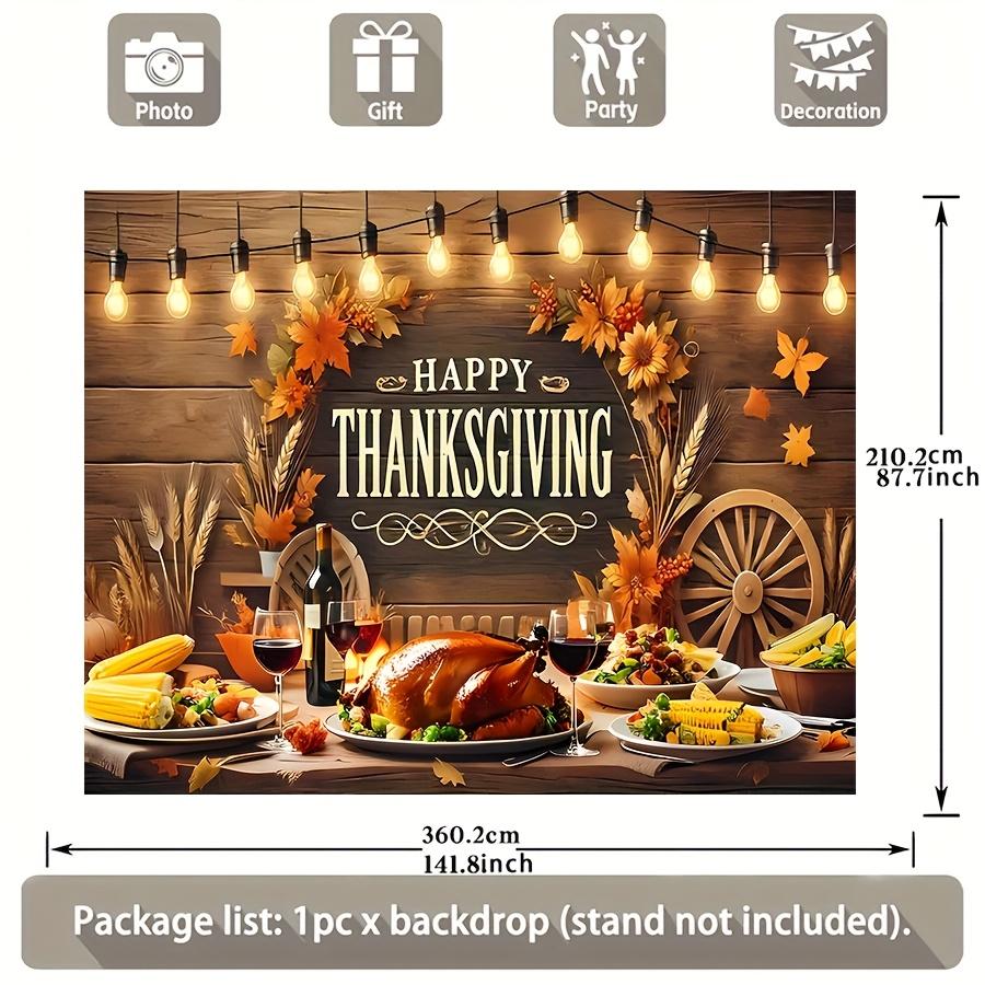 1pc Colorful Thanksgiving Theme Dinner Party Invitation Design Thanksgiving Banner Poster, Party Bannerzyc