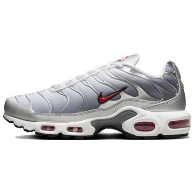 Air Max Plus Износостойкие Низкие Повседневные Кроссовки для Бега Унисекс Серые Красные Кроссовки Повседневная Обувь HM9654-001