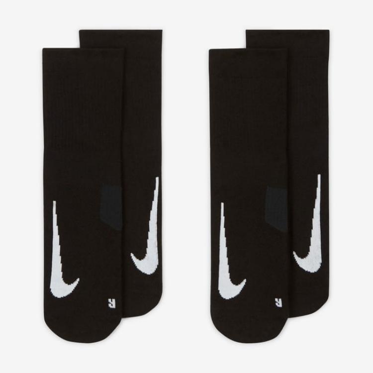 Nike Running Ankle Socks 2 Pair Crew Socks Unisex 2 Pack SX7556-010