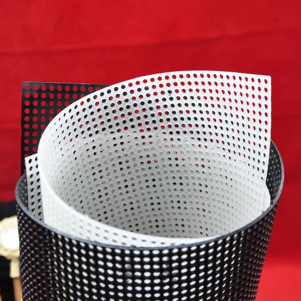 DLY Handmade Crochet Bag with Randomly Cut Plastic Mesh - Square 119x77, Round 50x33 Bag Bottom