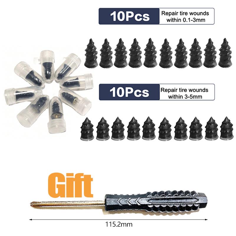Car Motorcycle Vacuum Tyre Repair Nails Truck Scooter Bike Tire Puncture Repair Tubeless Tools Rubber Metal Accessories 10/30Pcs
