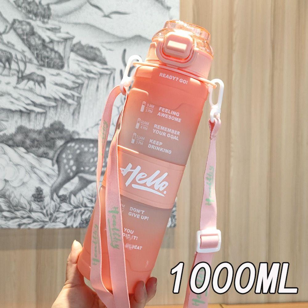 Handheld Sports Kettle with Straw Dustproof Fitness Drinking Bottle Water Cup with Straw Hiking