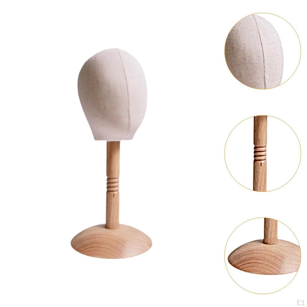 Модель детской головы с деревянной основой Детская шляпа Органайзер Подставка Отдельно стоящий держатель Хранение