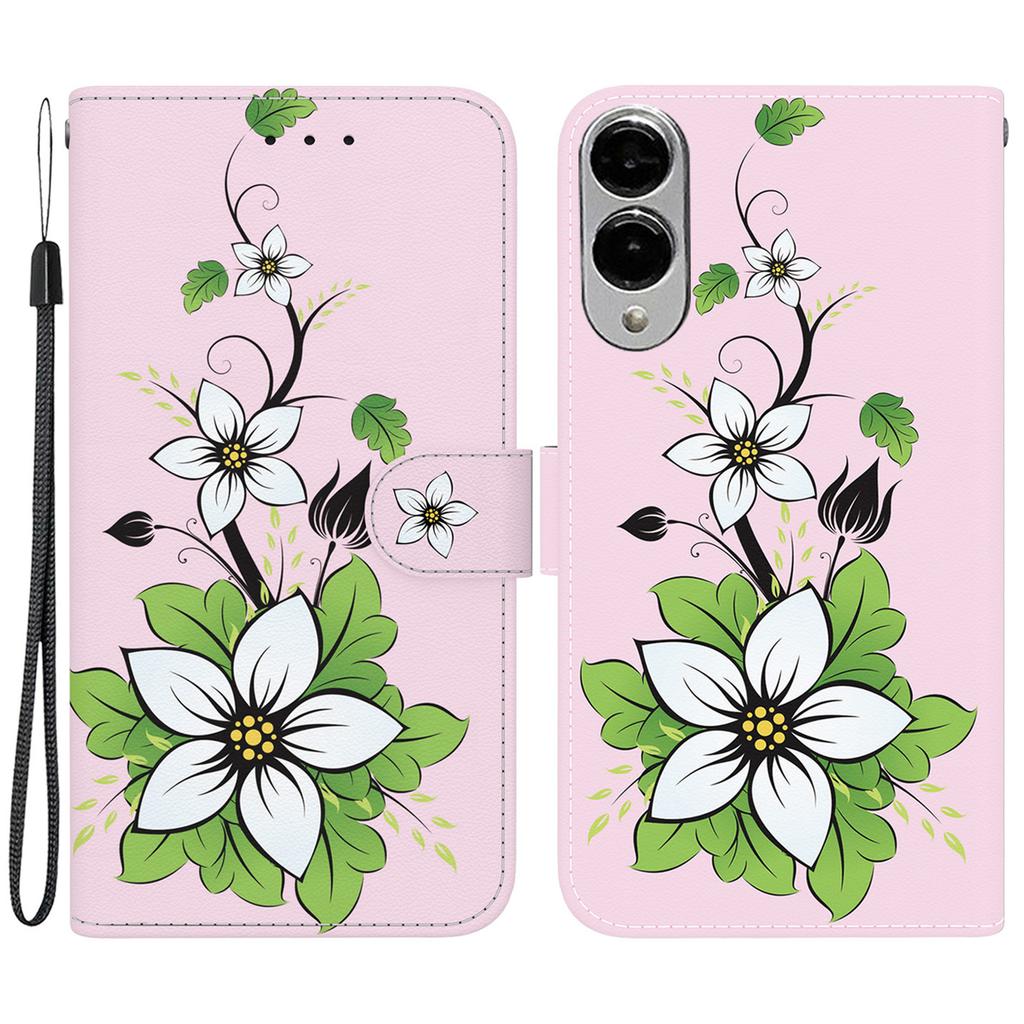 For Samsung Galaxy S25 Edge Wallet Phone Case Anti-Drop Leather Flip Cover Pattern Printing