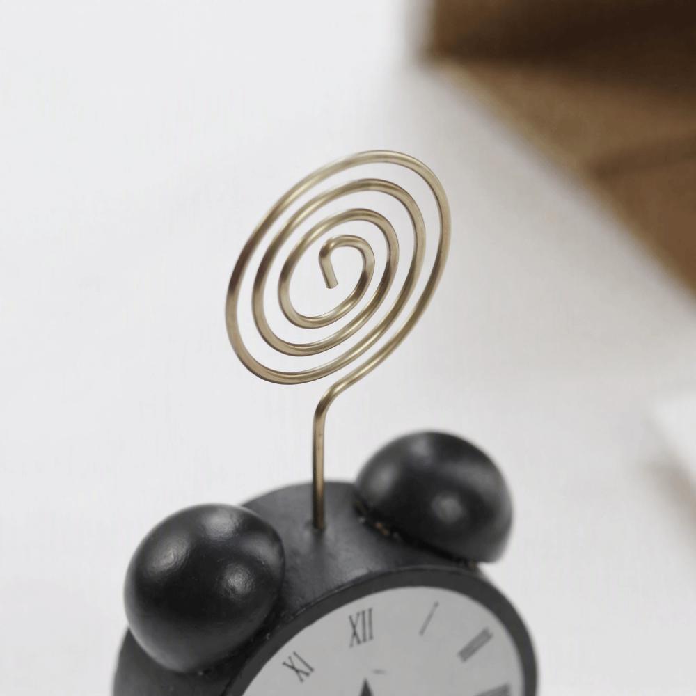 Balck Place Card Holder 1.97x3.54in Memo Clip Holder Stylish Business Card Holder for Office