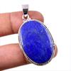 Подвеска из натурального лазурита из стерлингового серебра 925 пробы 2,25 дюйма c3o11