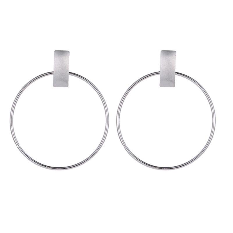 European & American Minimalist Round Earrings: Japanese & Korean Inspired Fashionable Circle Design
