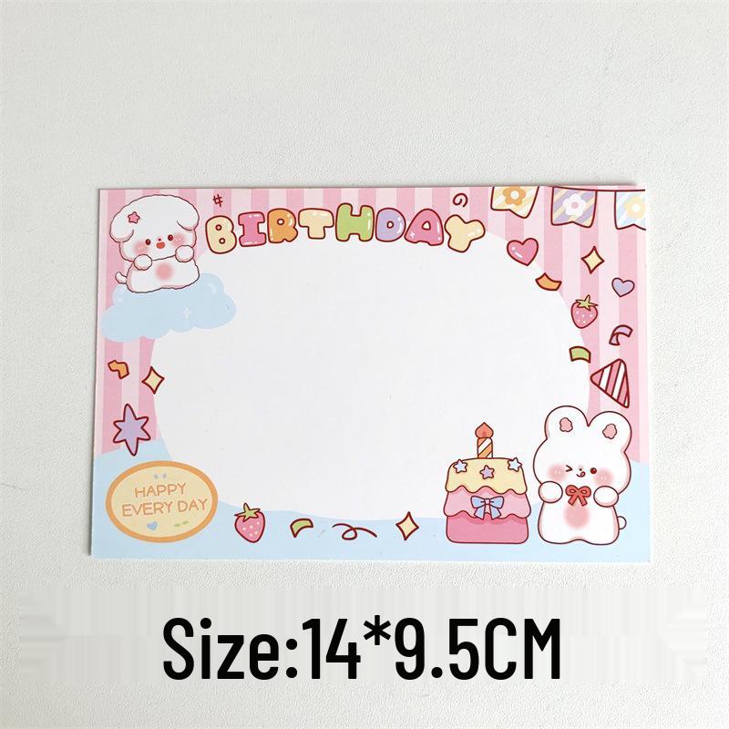 Exquisite Minimalist Christmas Cartoon Greeting Card - Creative Postcard for Birthday Blessings