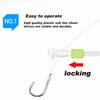Space Bean Double Head Fish Line Separator Double Hook Silicone Fish Hook Fixed Distance Splitter