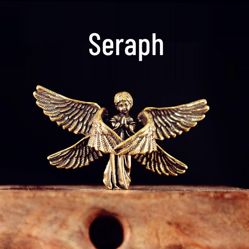 Brass Angel Wings Desktop Ornament - Trendy Guardian Angel Jewelry