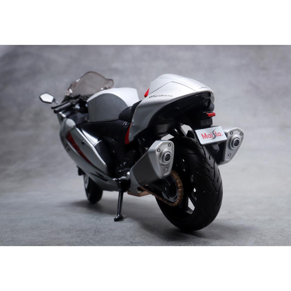 Майсто 1:12 Suzuki Hayabusa 2022 Модель мотоцикла литая, Серебристый