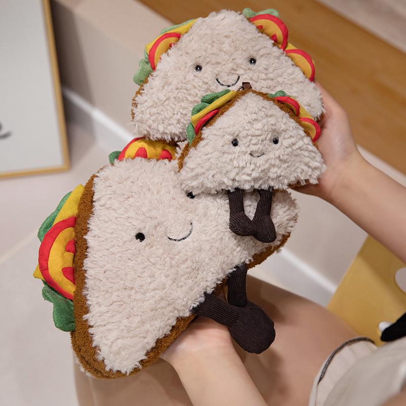 Милая мультяшная плюшевая игрушка-сэндвич, имитация хлеба, подушка-игрушка, кукла, кукла-девочка, тряпичная кукла, подарок на день рождения