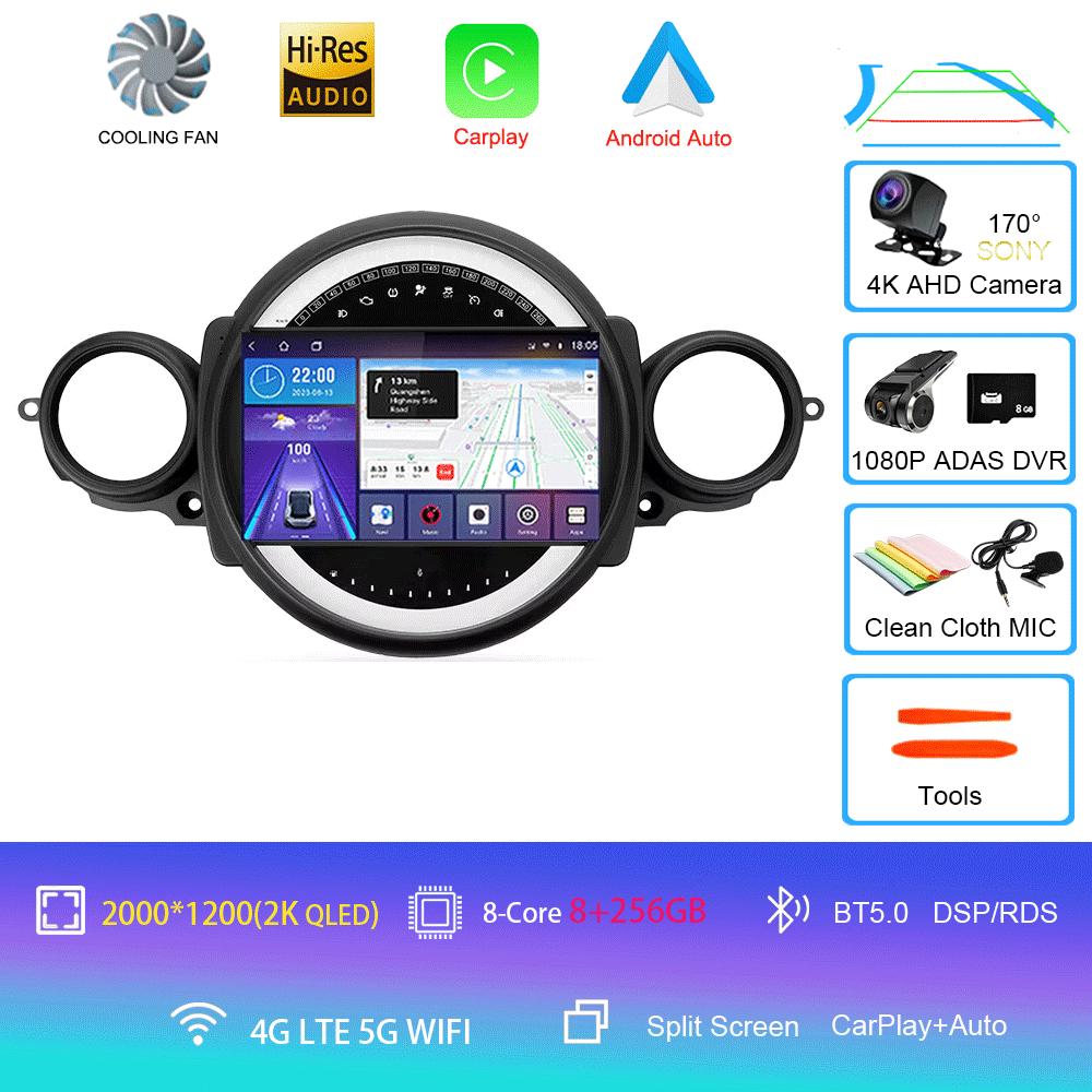 Car Radio Android 14 For BMW Mini Cooper R56 R60 R51 2006 - 2015 GPS Carplay Navigation Stereo Auto DSP BT DVD Multimedia Player