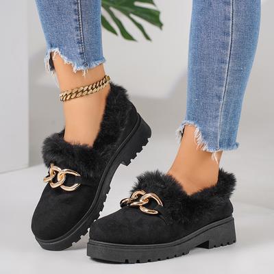 Модные женские кроссовки Осень Зима 2024 Новые Мягкие Плоские Повседневные Туфли Нескользящие Модные Лоферы Комфортные Теплые Плюшевые Слипоны Женские