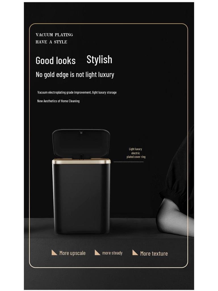 Mini Cute Press-Type Pop-Up Lid Desktop Trash Can, Wall-Mountable, Simple Square Design