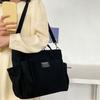 Large Capacity Shopping Bag Casual Mommy Bag Multi-pocket Canvas Tote Bag  Streetwear