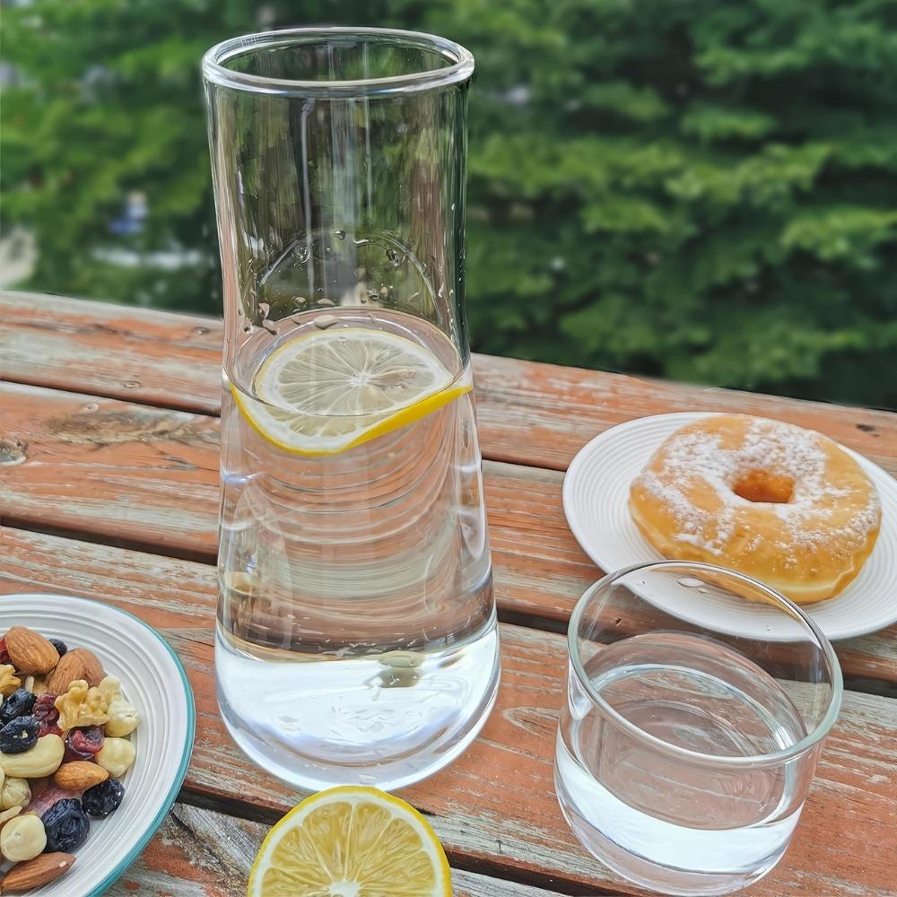 with Lid Cool Water Pitcher 850ml Beverage Container Easy Clean Clear Glass Water Kettle Kitchen