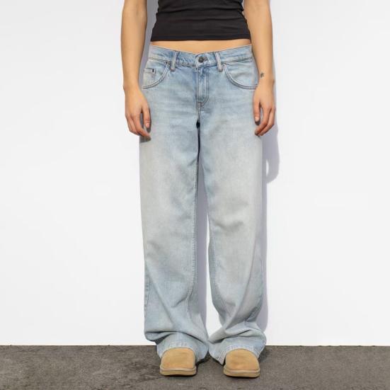 Широкие джинсы для женщин, эластичные джинсовые брюки с высокой талией и карманами, повседневные прямые джинсовые брюки