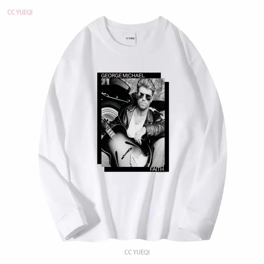 George Michael Faith T Shirt Cotton All Sizes EL066 vintage Washed streetwear homme designer clothes Stylish Casual Stretched